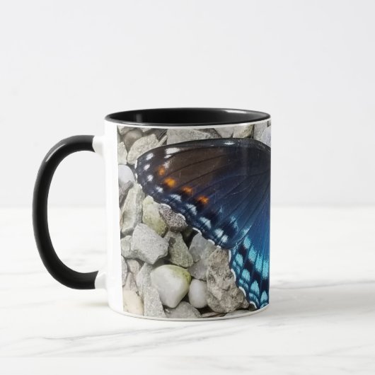 Blue-Butterfly-Tasse Tasse (Links)