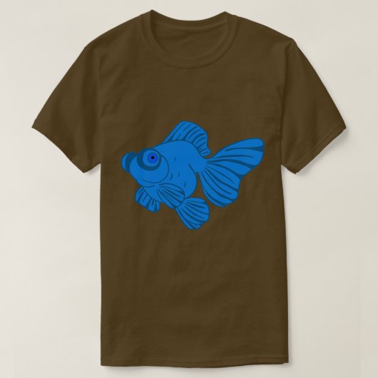 Blue Butterfly Telescope Goldfish T-Shirt (Design vorne)