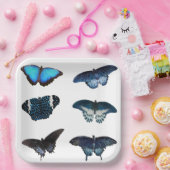 Blue Butterfly-Teller Pappteller (Party)
