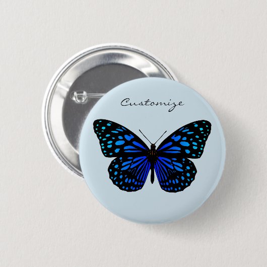 Blue Butterfly Thunder_Cove Button (Vorne & Hinten)