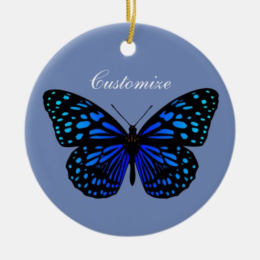 Blue Butterfly Thunder_Cove Keramik Ornament (Vorne)