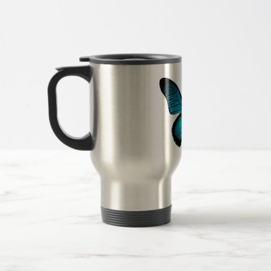 Blue Butterfly Travel Mug Reisebecher (Links)