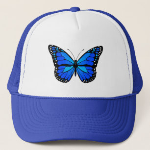 Blue butterfly truckerkappe