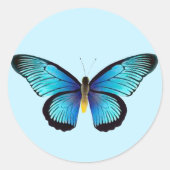Blue Butterfly Umschlag Aufkleber (Vorderseite)