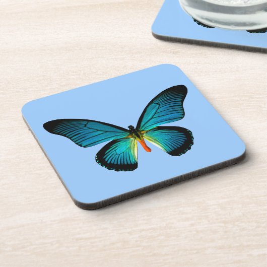Blue Butterfly Untersetzer (Linke Seite)
