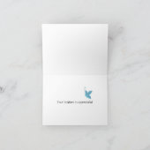 Blue Butterfly Vielen Dank Dankeskarte (Innenseite)