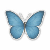 Blue Butterfly Vinyl - Elegant Nature Inspiriert Aufkleber (Vorderseite)