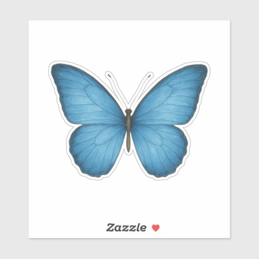 Blue Butterfly Vinyl - Elegant Nature Inspiriert Aufkleber (Blatt)