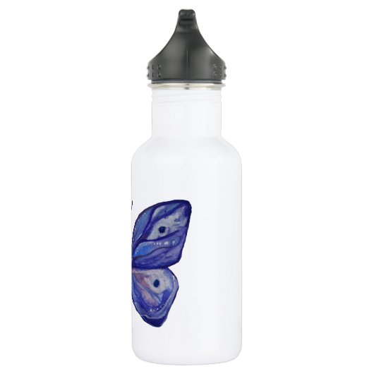 Blue Butterfly Wasserfarbe Custom Water Flasche Trinkflasche (Rechts)