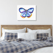 Blue Butterfly Wasserfarben Single Leinwand (Insitu (Schlafzimmer))