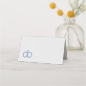 Blue Butterfly Wedding Platzkarte (Rückseite)