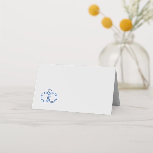 Blue Butterfly Wedding Platzkarte (Rückseite)