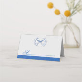 Blue Butterfly Wedding Platzkarte (Vorderseite)
