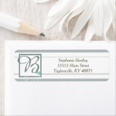 Blue Butterfly Wedding Return Address Label (Insitu)