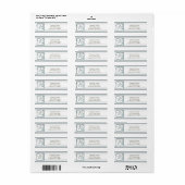 Blue Butterfly Wedding Return Address Label (Vorne)