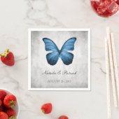 Blue Butterfly Wedpaper Napkins Serviette (Beispiel)