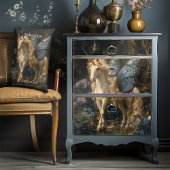 Blue Butterfly Winged Unicorn Decoupage Seidenpapier