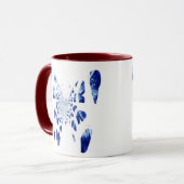 Blue Butterfly Wings Tasse (Vorderseite Links)
