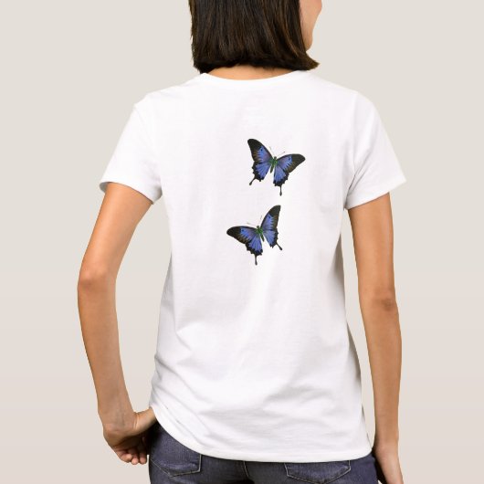 Blue Butterfly Women's Basic T - Shirt (Rückseite)