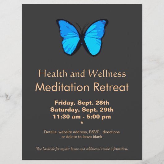 Blue Butterfly Women's Health and Wellness Flyer (Vorne)