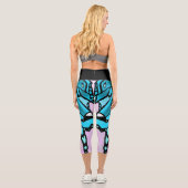 Blue Butterfly Yoga Pants Leggings (Rückseite)