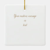 Blue Butterfly & Zebra Fur Green Monogram Custom Keramikornament (Rückseite)