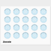 Blue Button Baby Showsticker Runder Aufkleber (Blatt)
