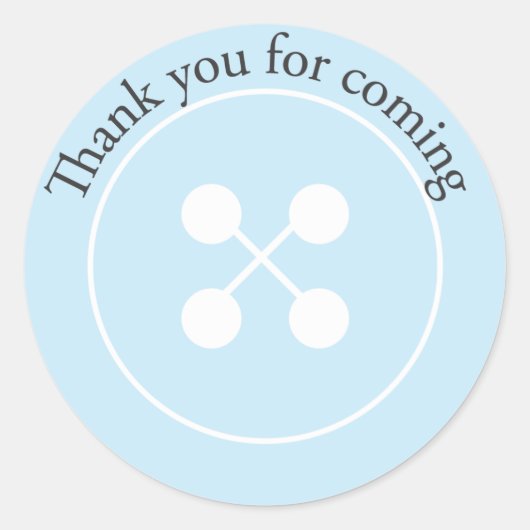 Blue Button Baby Showsticker Runder Aufkleber (Vorderseite)