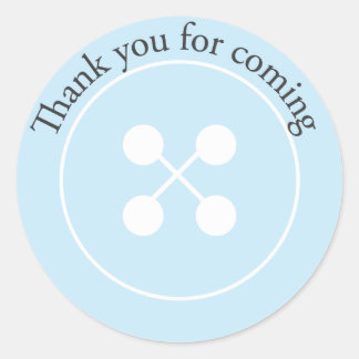 Blue Button Baby Showsticker Runder Aufkleber
