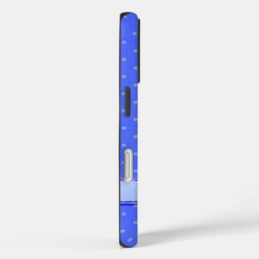 Blue Button Dots Case-Mate iPhone Hülle (Rückseite / Rechts)