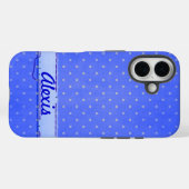 Blue Button Dots Case-Mate iPhone Hülle (Rückseite (Horizontal))
