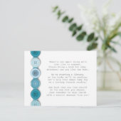 Blue Button Insert-Karte Postkarte (Stehend Vorderseite)