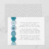 Blue Button Insert-Karte Postkarte (Vorne/Hinten)