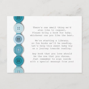Blue Button Insert-Karte Postkarte