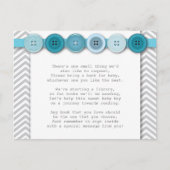 Blue Button Insert-Karte Postkarte (Vorderseite)