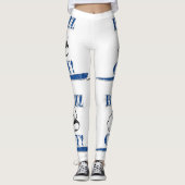 Blue Buzz Off Leggings (Vorderseite)