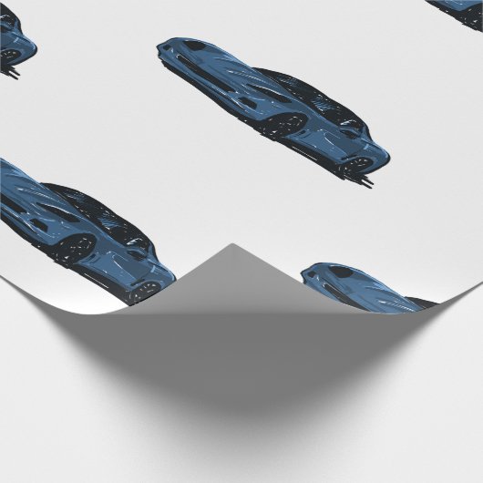 Blue C6 Corvette Packpapier (Ecke)