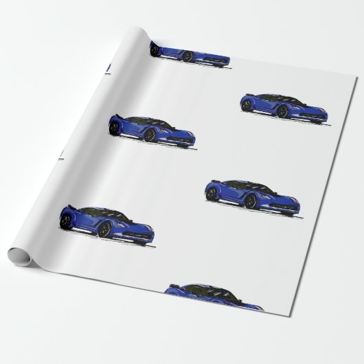 Blue C7 Corvette Packpapier (Ungerollt)