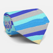 Blue Cabana Stripes Krawatte (Gerollt)