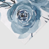 Blue Cabbage Rose Decoupage Seidenpapier (Ausschnitt)