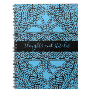 BLUE CABLE STRICK 6.5x8.75 Notebook + Text II Notizblock