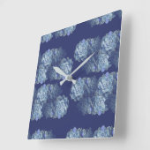Blue Cactus Acrylic Wall Clock Quadratische Wanduhr (Winkel)