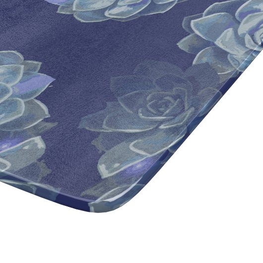 Blue Cactus Glass Cutting Board Schneidebrett (Ecke)