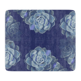 Blue Cactus Glass Cutting Board Schneidebrett