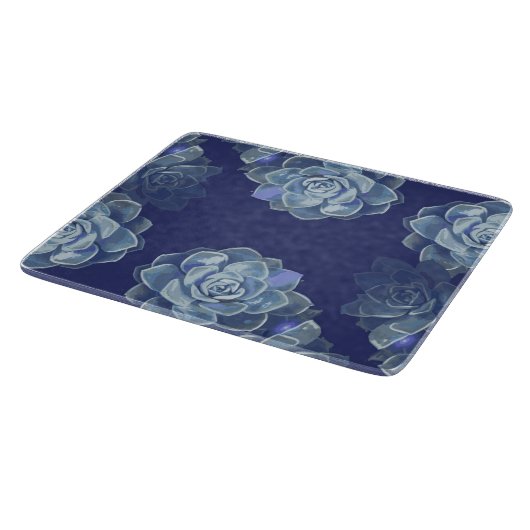 Blue Cactus Glass Cutting Board Schneidebrett (Ecke)