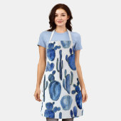 Blue Cactus Gold Desert Chic NAME Travel Southwest Schürze (Getragen)