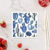 Blue Cactus Gold Desert Chic Travel Southwest Fun Serviette (Beispiel)