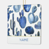 Blue Cactus Gold Wüste Chic NAME Travel Fun Keramikornament (Links)