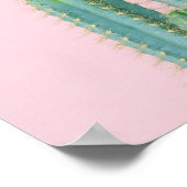 Blue Cactus Trio Poster (Ecke)