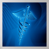 Blue Caduceus Poster (Vorne)